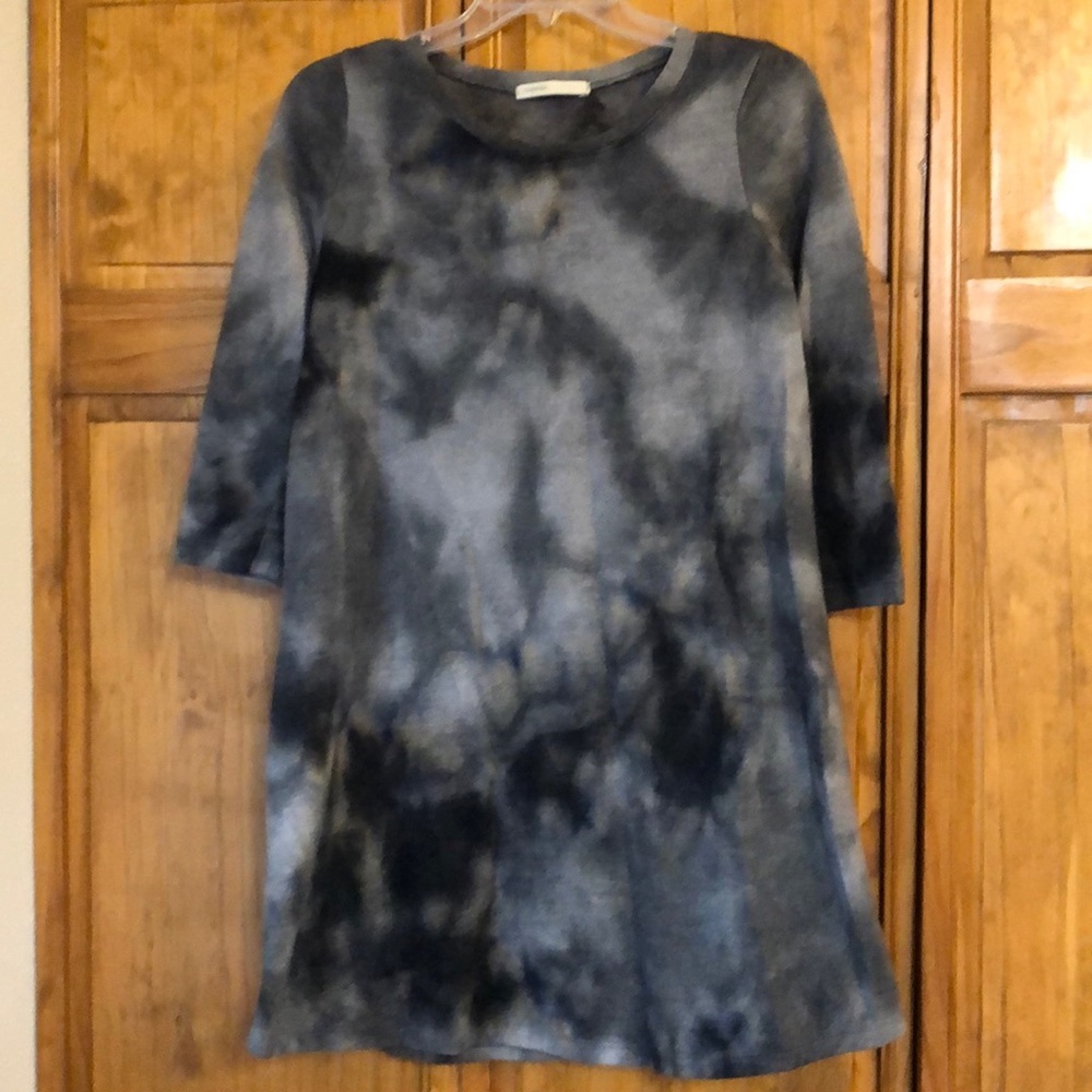 Francesca’s Grey Tie Dye Sweater Dress Small